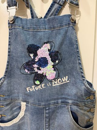 Salopette Desigual in jeans con fiori