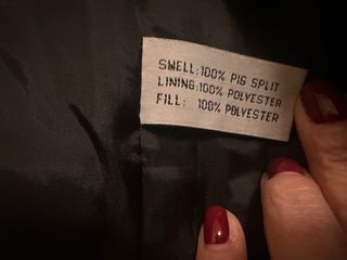 Chaquetón ante y pelo negro