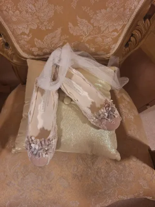 Zapatos comunión niña encaje y tul Número 33