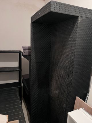 Sofá de terraza ratán y plástico