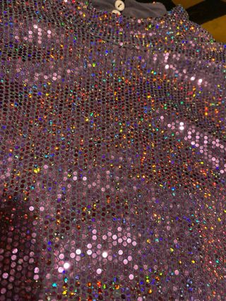 Conjunto brillo falda XS y top S