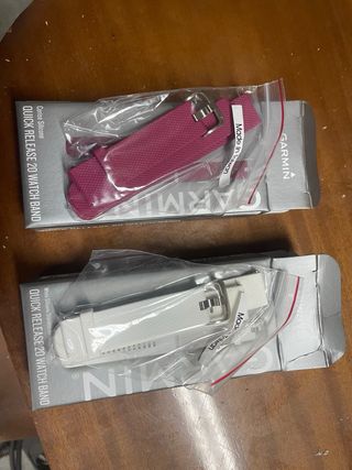Correas Garmin Cerise y Blanca Quick Release 20