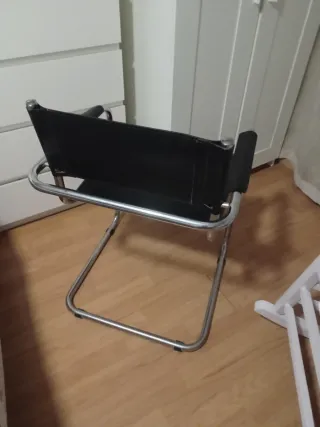 Silla Director Negra y Plateada