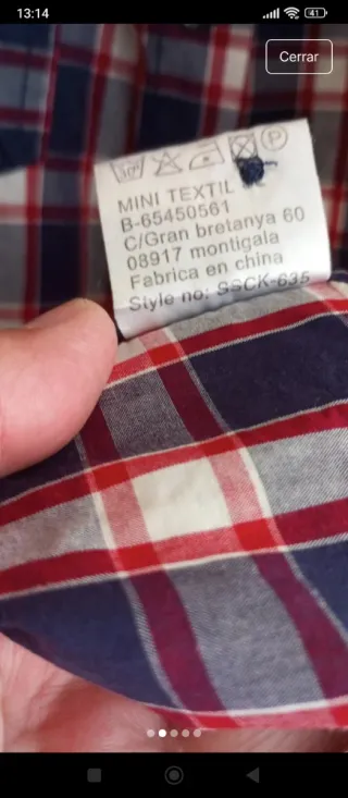 Camisa de verano a cuadros