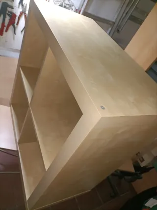 Estantería modular madera beige