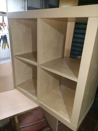 Estantería modular madera beige
