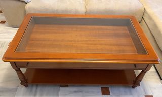 Conjunto Salón Comedor Roble Macizo. Buen estado.