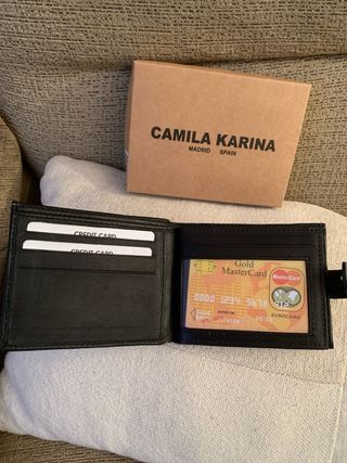 Cartera de piel para hombre