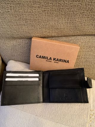 Cartera de piel para hombre