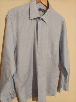 Camisa de vestir Oscar Style azul talla XL