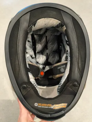 Casco Scorpion EXO Azul y Blanco Talla M / 58