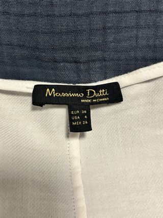Camisa Massimo Dutti Blanco Doble Botonadura