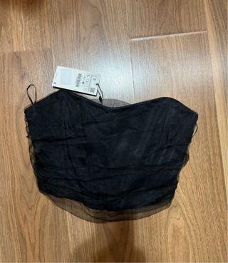 Top Negro Talla L elegante sin usar