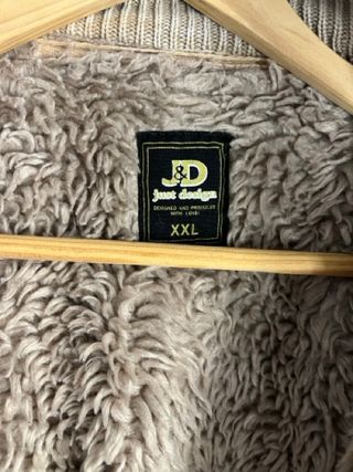 Giacca uomo maglia e eco pelliccia beige