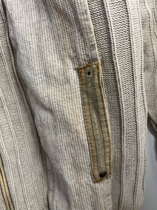 Giacca uomo maglia e eco pelliccia beige