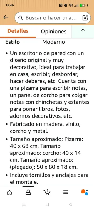 Escritorio de pared abatible TSC