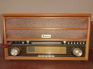 Tocadiscos Auna Marrón y Dorado