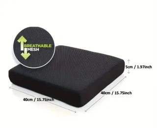 Cojín Negro para Silla de Oficina/Ruedas