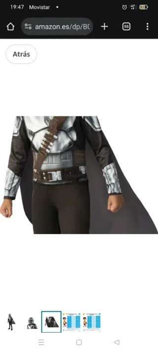 Disfraz Mandalorian Star Wars Talla 5-6