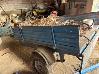 Remolque metálico motocultor ballestas