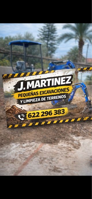 Trabajos miniexcavadora en jardines y terrenos