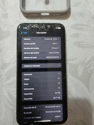 iPhone 11 64GB Blanco Pantalla Estillada