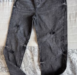 Vaqueros Jogger Negros Desgastados 13 -14 años