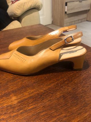 Zapatos slingback mujer amarillos