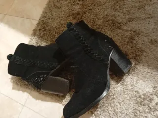 Botines ante negros talla 37