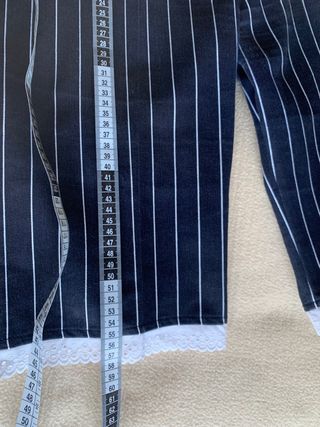 Conjunto mujer blazer y bermudas azul denim