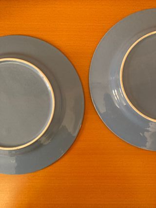 10€ por conjunto de 6 platos llanos azules