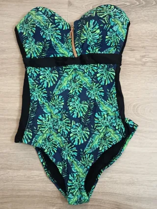 Bañador mujer estampado tropical