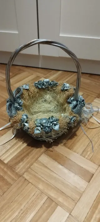 Vestido de Comunión Plata y Blanco