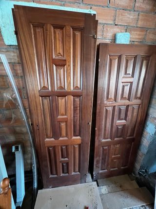 Puertas de sapeli barnizado con/sin cristal