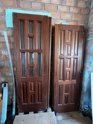 Puertas de sapeli barnizado con/sin cristal