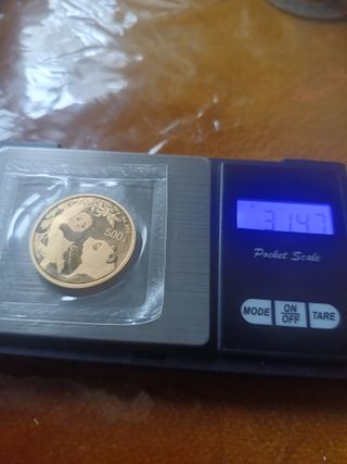 Moneda de Oro Panda 2021...EN SU BLISTER..NUEVA