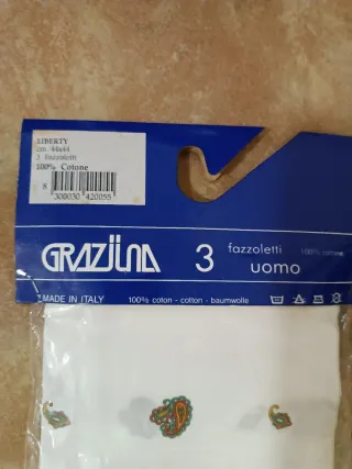 Fazzoletti uomo vintage Grazia 3 pezzi