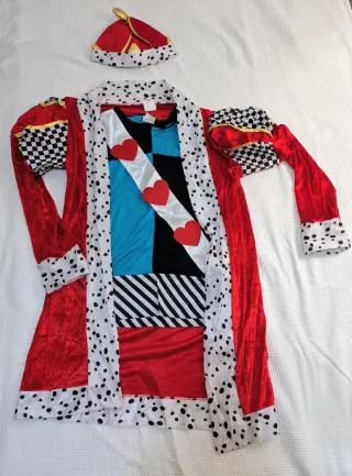 2 ud. Disfraz Rey de Corazones Hombre.