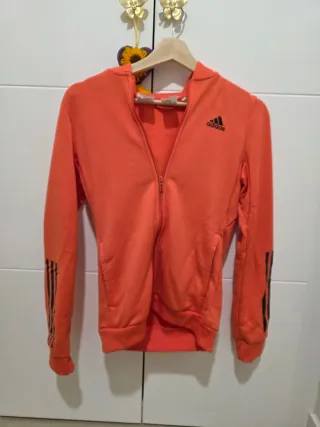 Sudadera Adidas Naranja con Logo