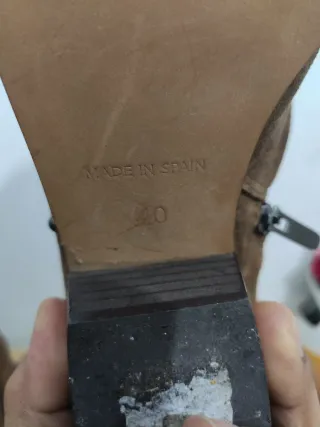 Botines mujer tachas marrones