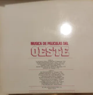 LP Y SINGLEL con Música Películas del Oeste y Cine