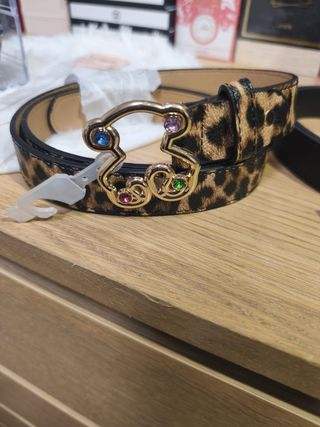 Cinturón Tous Leopardo con Detalles Multicolor