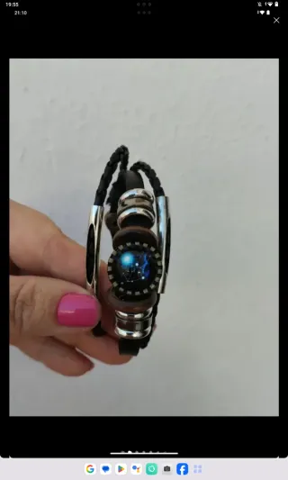 Pulsera Cuero Tejido Multicapa