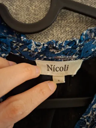 Blusa Nicoli azul talla S