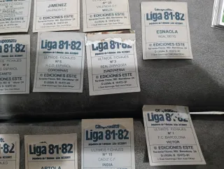 Cromos Liga 81-82 Últimos Fichajes ESTE