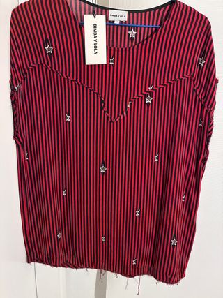 Blusa Bimba y Lola estrellas rayas S