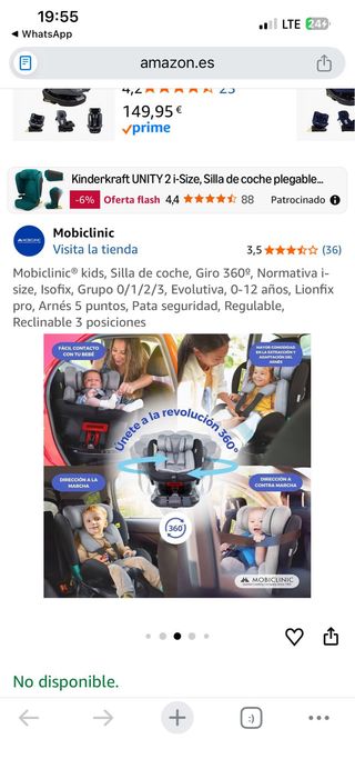 Silla de coche Mobiclinic Giro 360