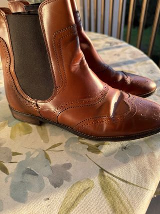 Botines de piel marrones talla 39