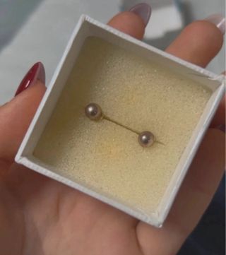 Pendientes bolitas de plata