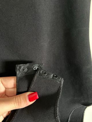 Body negro Zara escote cuadrado